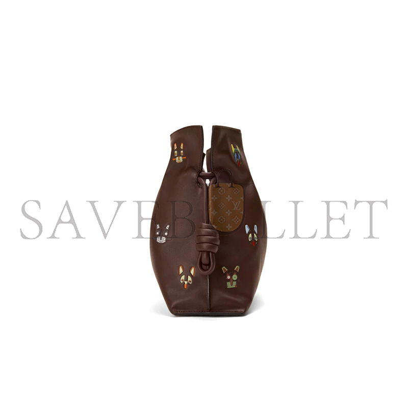 LOEWE CATS MEDIUM FLAMENCO CLUTCH IN NAPPA CALFSKIN A411FC1XDY (30*24.5*10.5cm)
